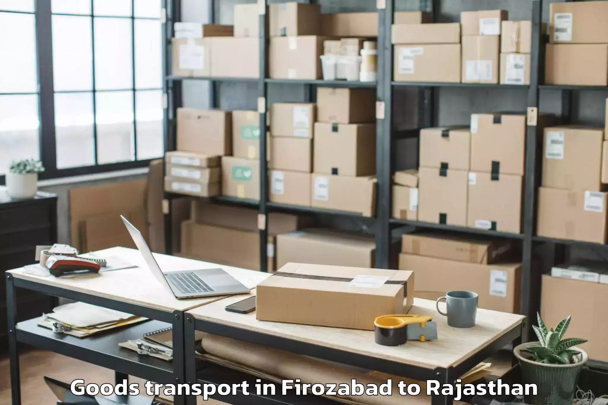 Book Firozabad to Sujangarh Goods Transport